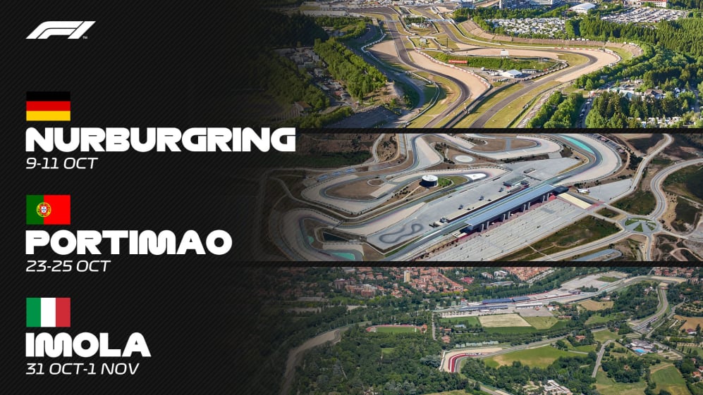 Formula 1 adds Portimao, Nurburgring and 2day event in Imola to 2020